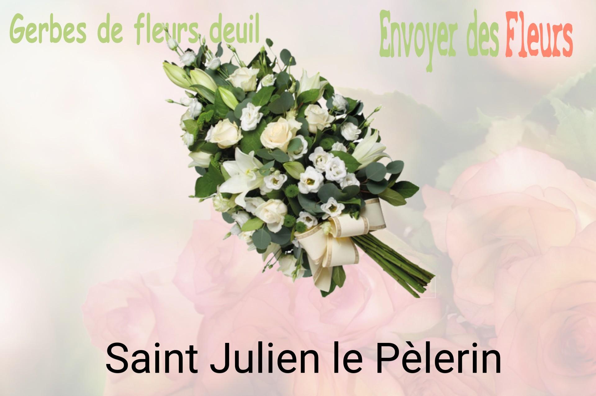 Gerbe de fleurs de deuil livrée à Saint-Julien-le-Pèlerin